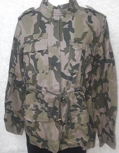 Women's Xhilaration Green Army Coat Medium